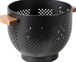 CASA Acacia Lux Escurridor Negro, Natural