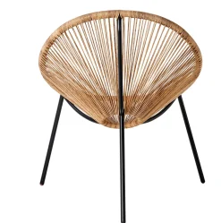 CASA Acapulco Silla Lounge Negro, Natural