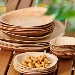 CASA Areca Leaf Cuencos Juego De 6 Natural