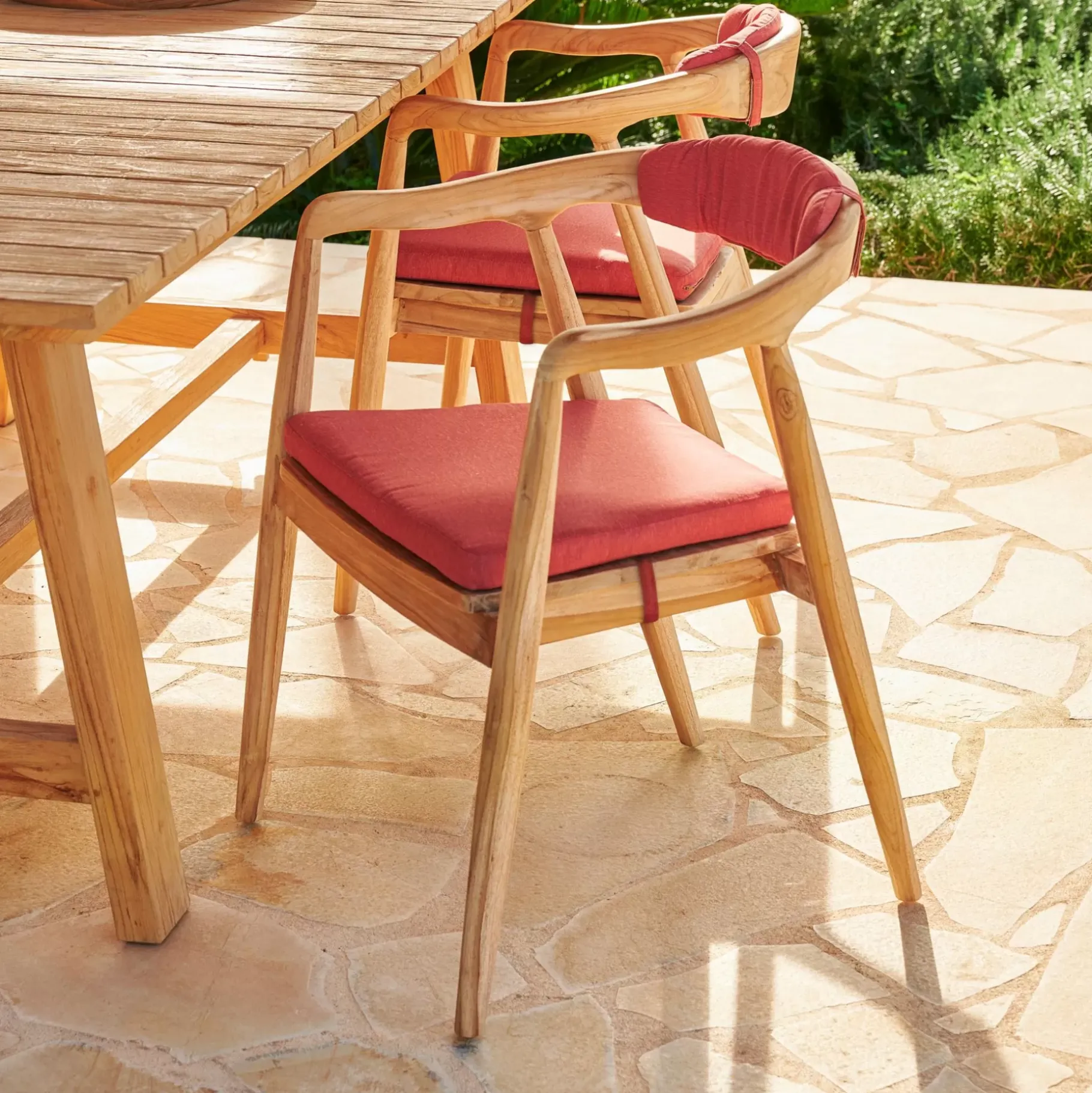 CASA August Cojin De Asiento Rojo