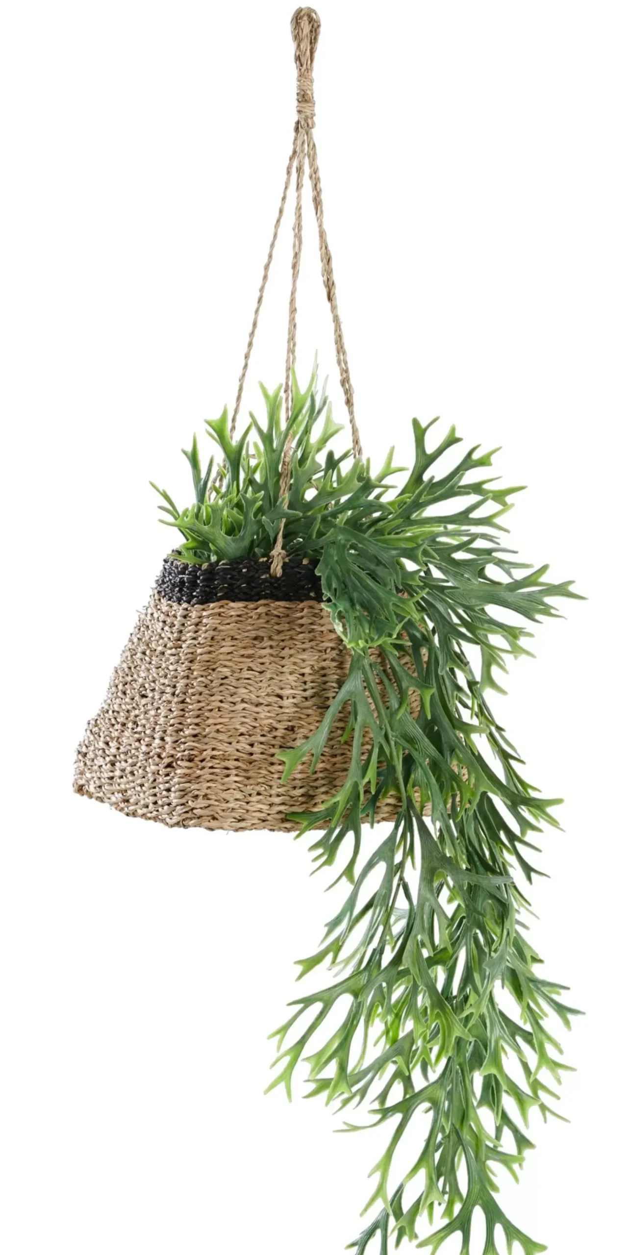 CASA Baku Macetero Colgante Negro, Natural