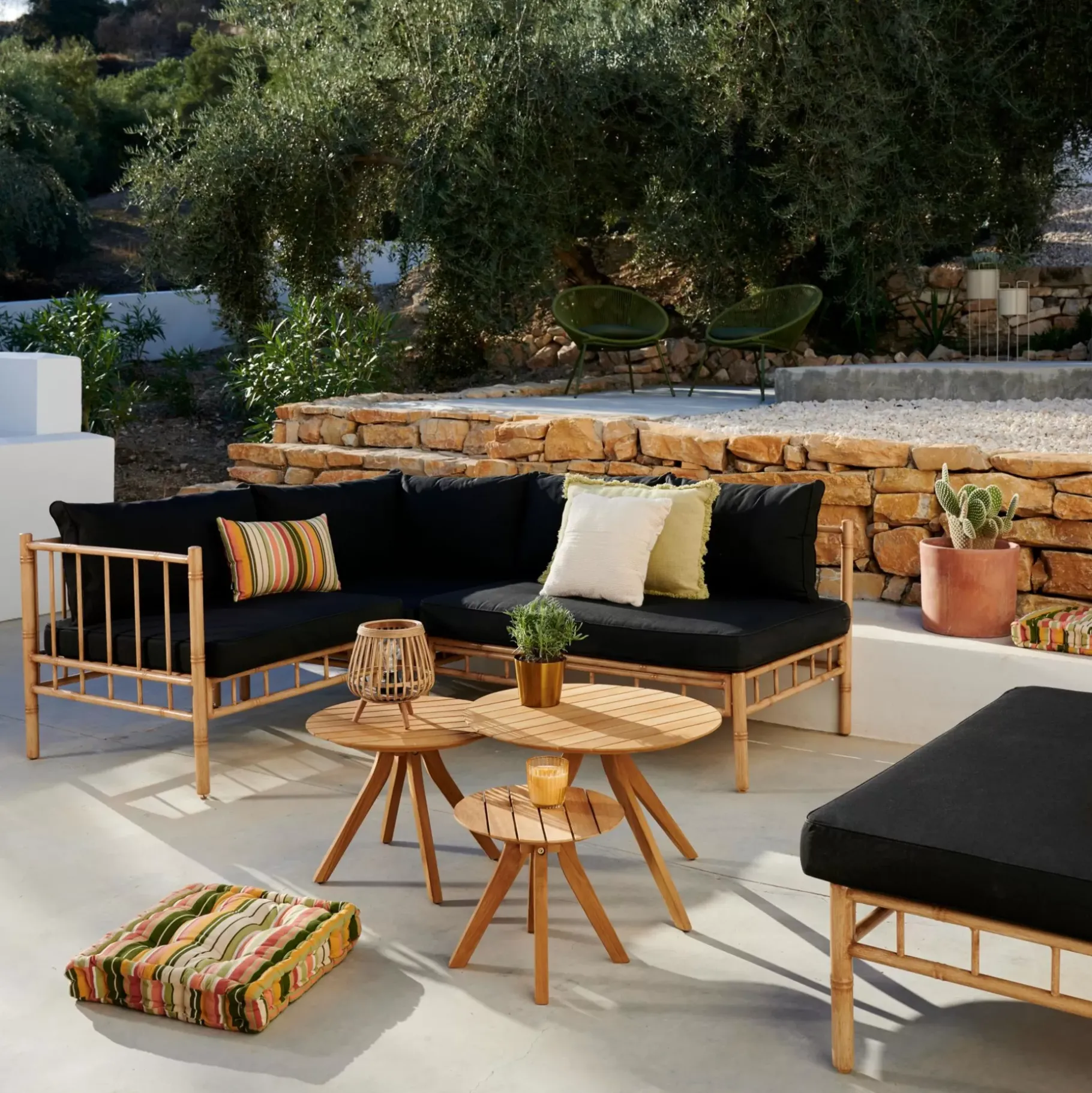 CASA Bambolette Silla Esquinera Aspecto Bambu