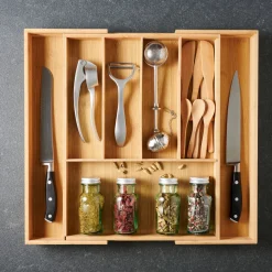 CASA Bamboo Organizador Cajon Extensible Natural