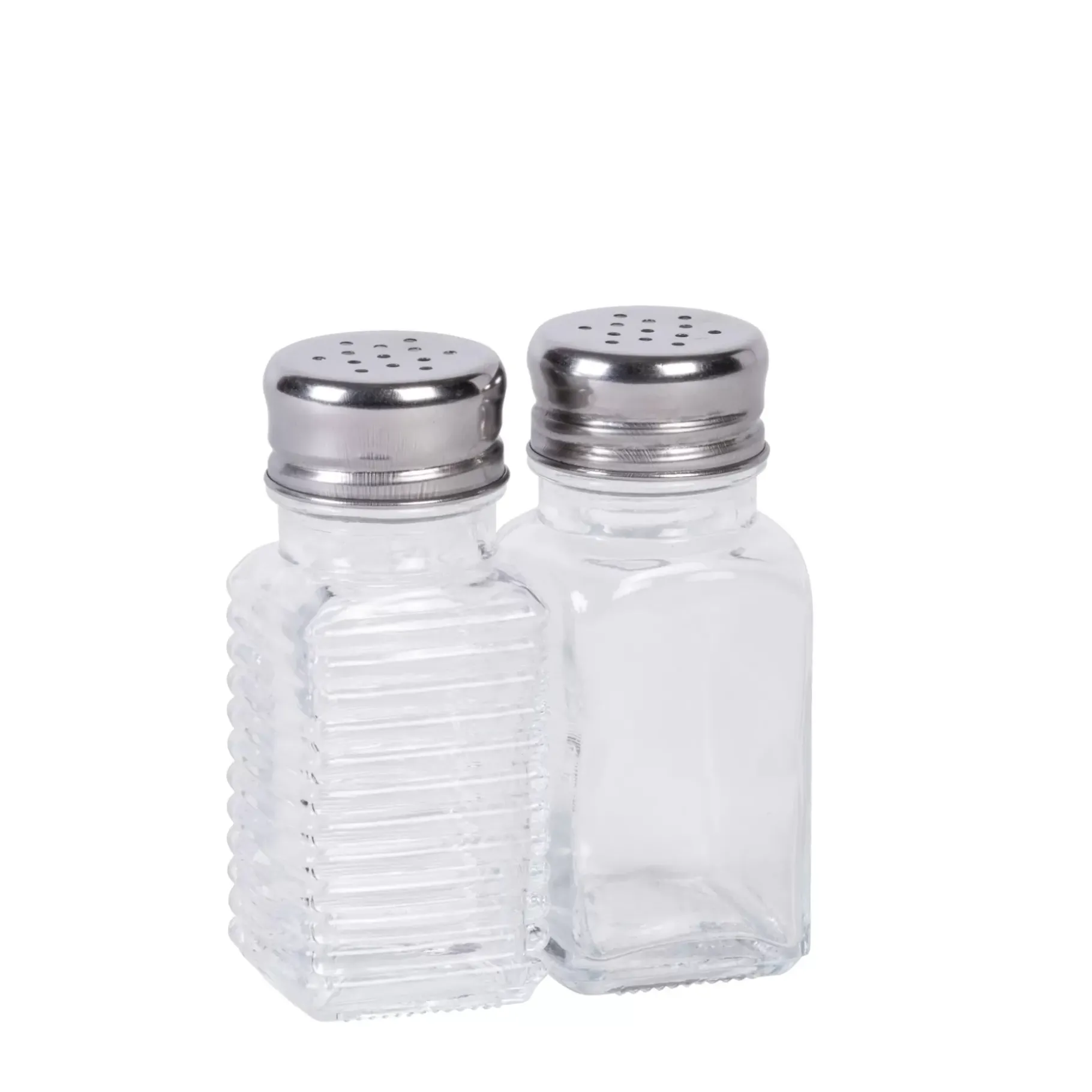 CASA Basic Salero Y Pimentero Plateado, Transparente