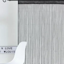 CASA Black Cortina De Flecos Negro