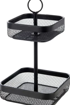 CASA Black Lunar Cesta Cuadrada De 2 Piezas Negro