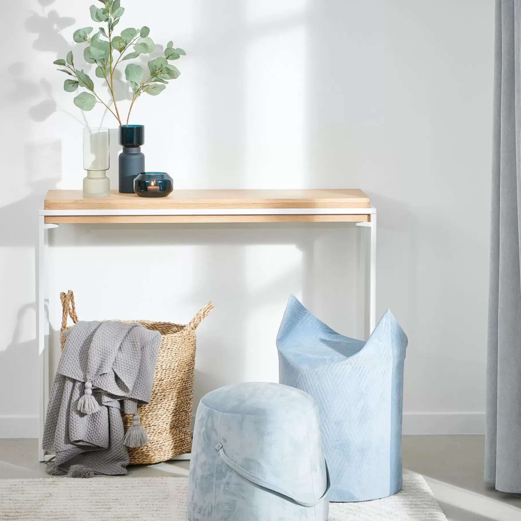 CASA Blok Consola Blanco, Natural