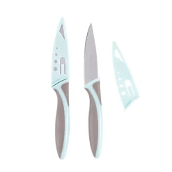 CASA Kitchen Cuchillo Pelador Juego De 2 Gris, Azul