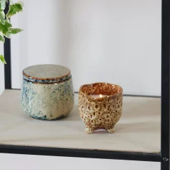 CASA Ceramic Vela En Maceta Marron