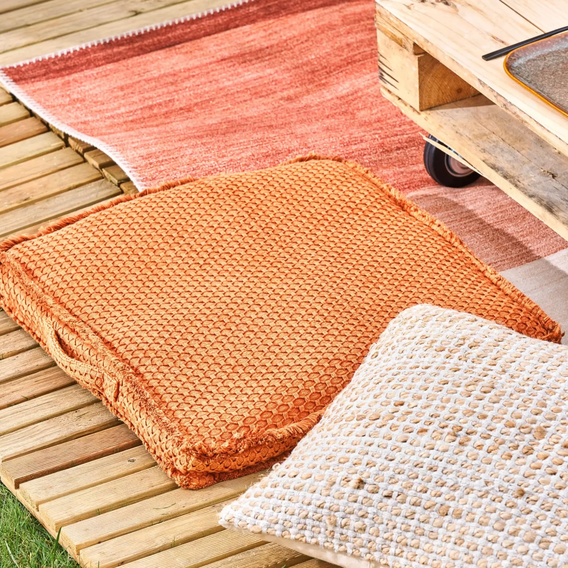 CASA Cesar Cojin Colchon Terracota