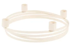CASA Circle Candelabro Para 4 Velas Blanco