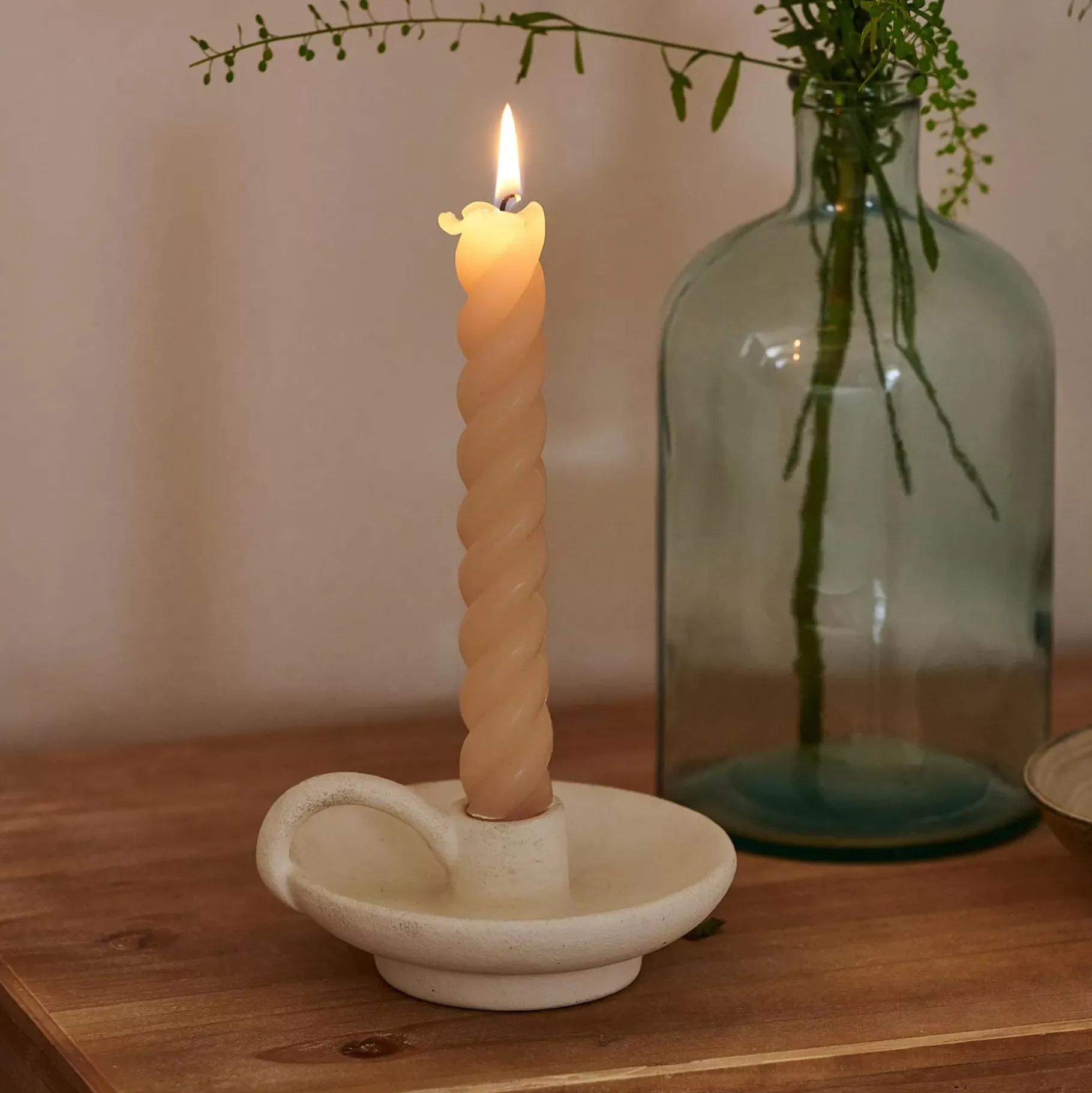 CASA Curl Velas Juego De 2 Beis