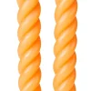 CASA Curl Velas Juego De 2 Ocre