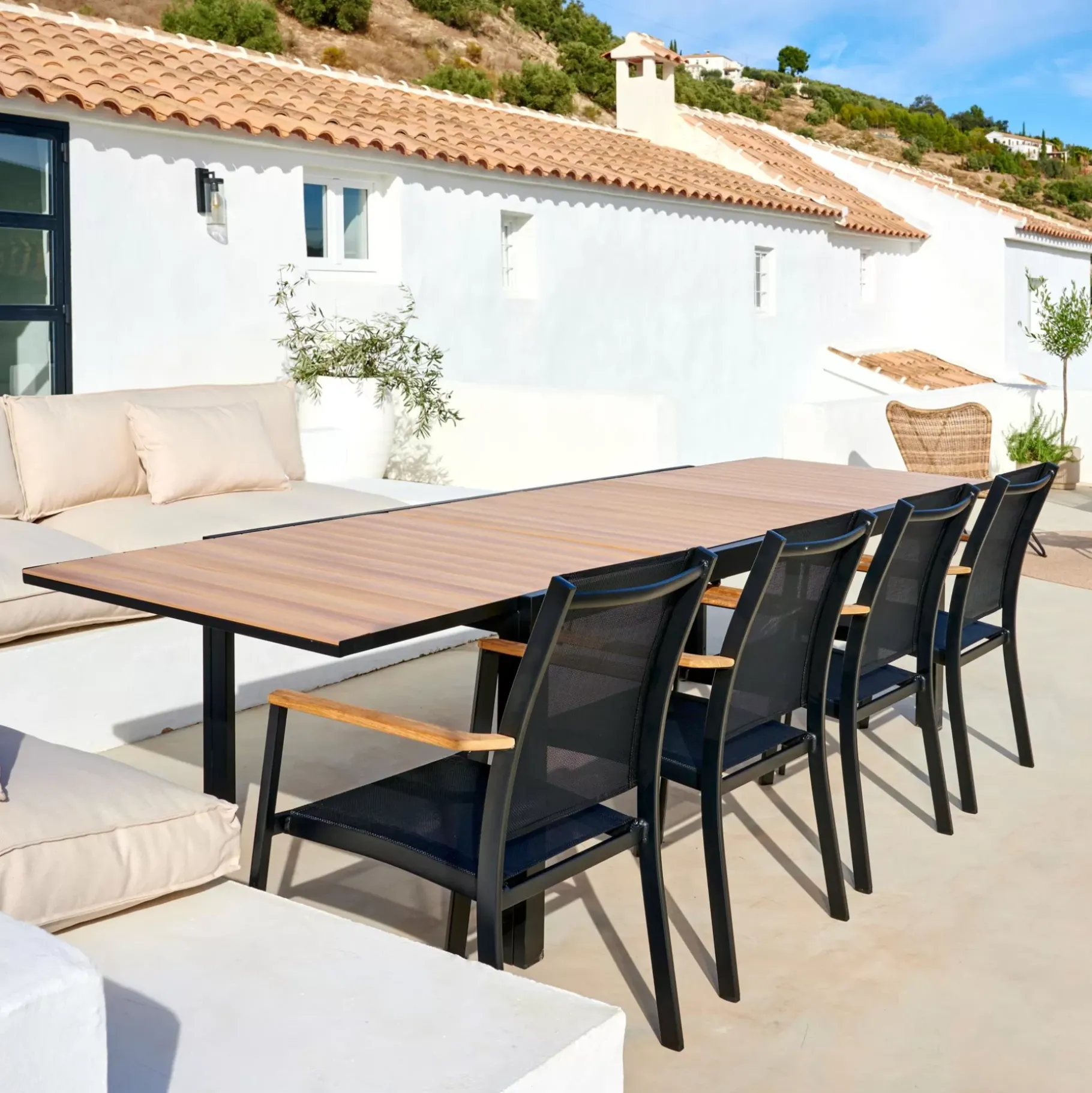 CASA Ethan Mesa Extensible Negro, Natural