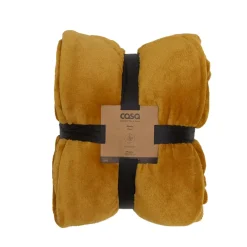 CASA Flanella Manta Amarillo Oscuro