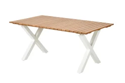 CASA Formax Mesa De Jardín Con Patas En X Natural/Blanco