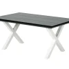 CASA Formax Mesa De Jardín Con Patas En X Negro/Blanco