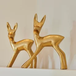 CASA Goldy Decorativa Ciervo Dorado