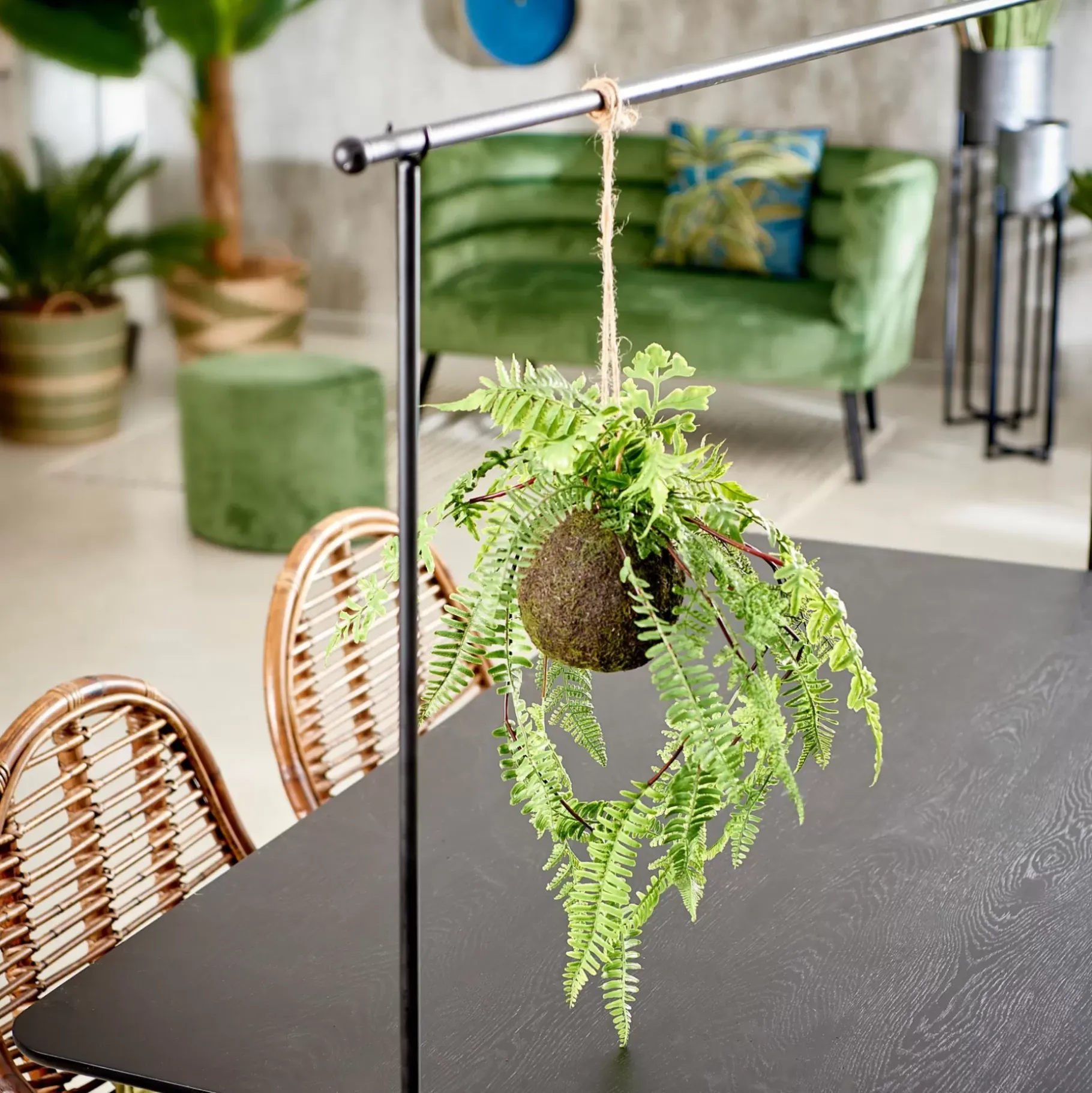 CASA Greenery Macetero Colgante Con Helecho Verde