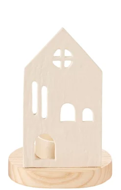 CASA Home Soporte Para Vela Pequena Blanco, Natural