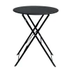 CASA Imperial Mesa Plegable Redondo Negro