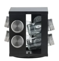 CASA Industria Carrusel De Hierbas 8 Botes Negro