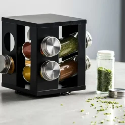 CASA Industria Carrusel De Hierbas 8 Botes Negro