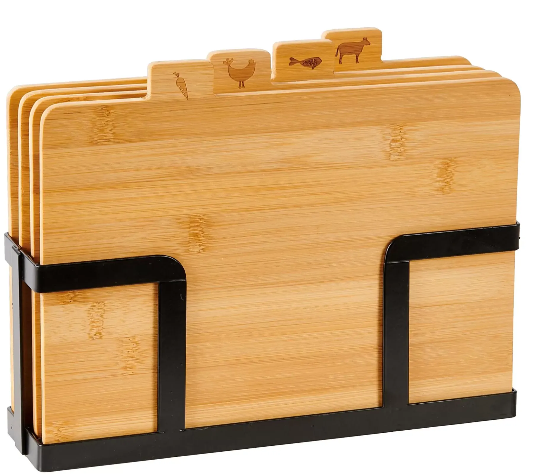 CASA Industria J/Tablas Para Cortar En Soporte Negro, Natural