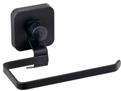 CASA Industria Soporte Papel Higien Con Ventosa Negro