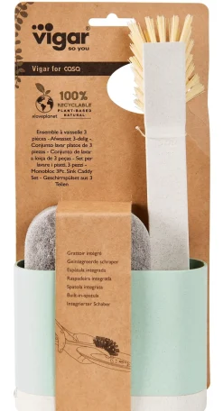 CASA Jasmin Cepillo Lavaplat/Sop Con Esponja Verde