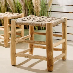 CASA Kanai Taburete 2 Tamanos Taburete Large Natural