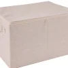 CASA Linolux Caja De Almacenaje/ Cierre Cremall. Beis