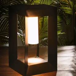 CASA Lore Lampara Solar Negro