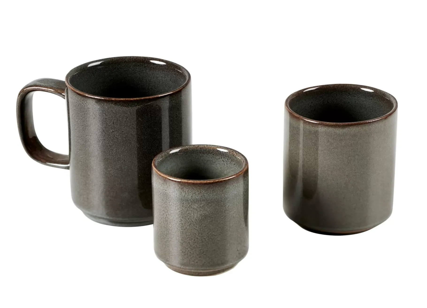 CASA Mineral Graphite Taza Sin Asa Gris