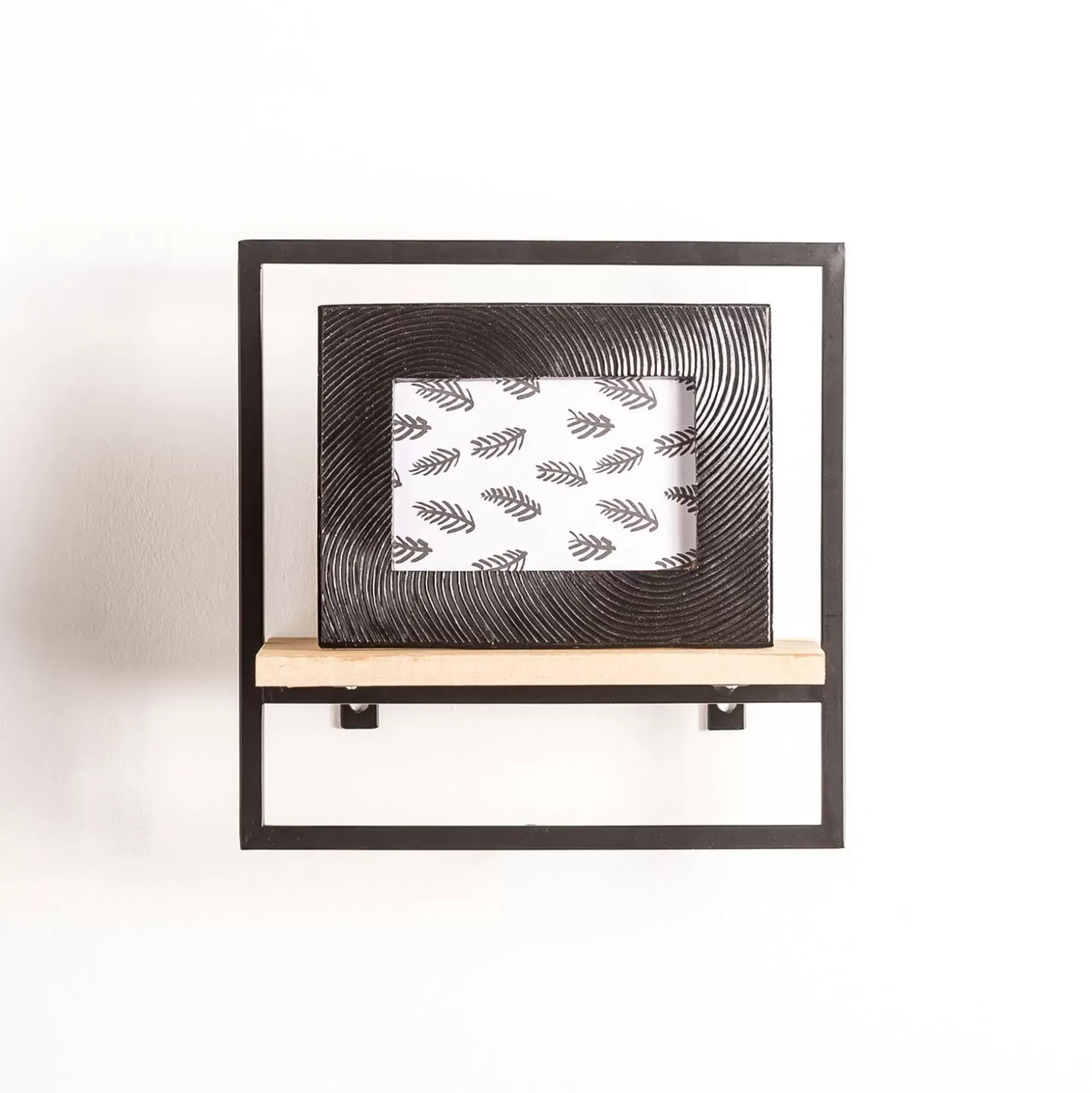 CASA Mix&Match Estanteria De Pared Negro, Natural