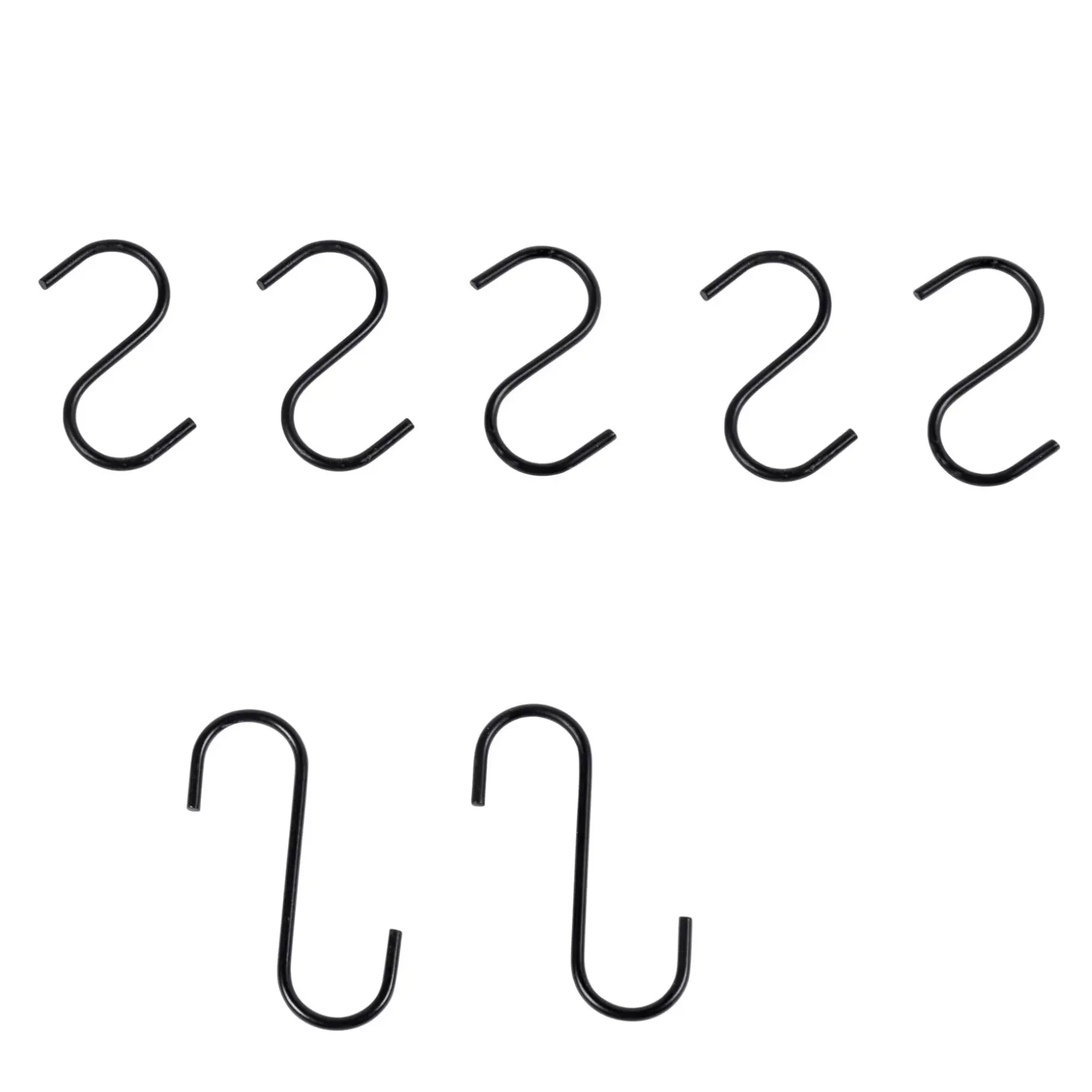 CASA Modular Juego De 7 Ganchos Negro