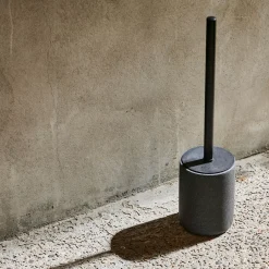 CASA Moon Cepillo Wc En Soporte Negro, Gris Oscuro