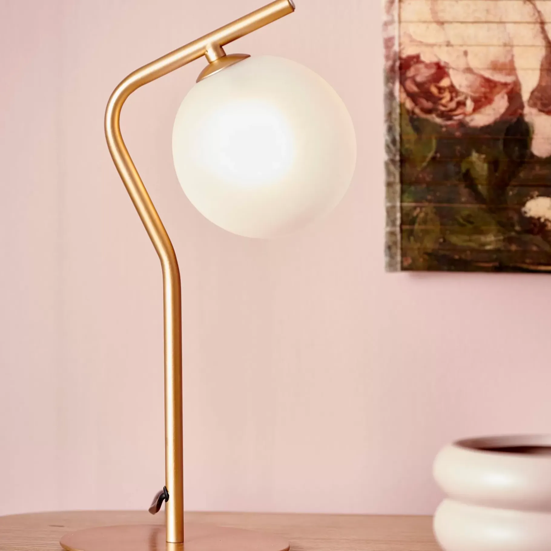 CASA Muno Lampara De Mesa Dorado