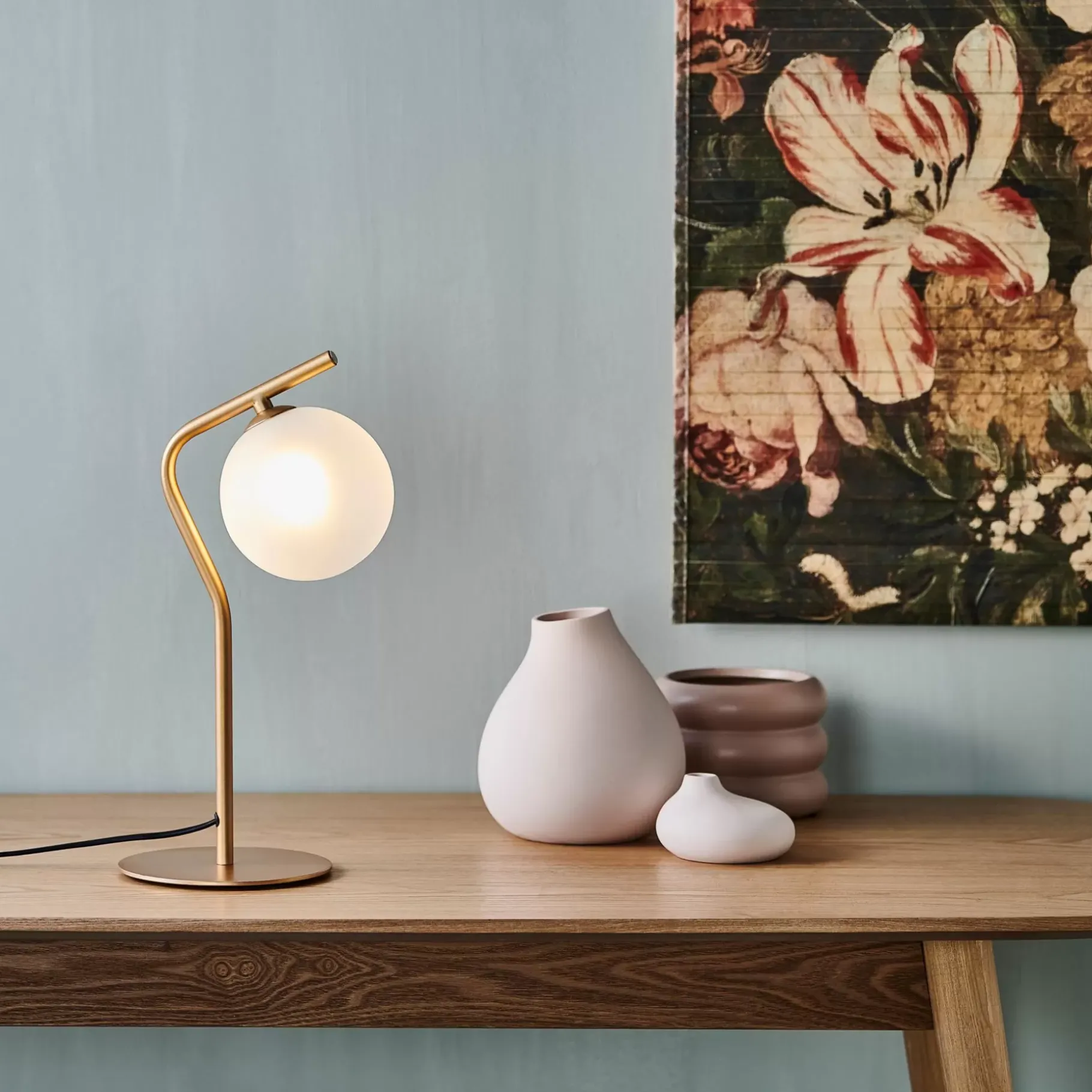 CASA Muno Lampara De Mesa Dorado