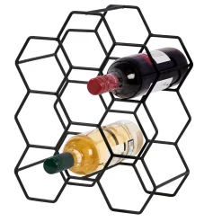 CASA Nau Botellero Para 9 Botellas Negro