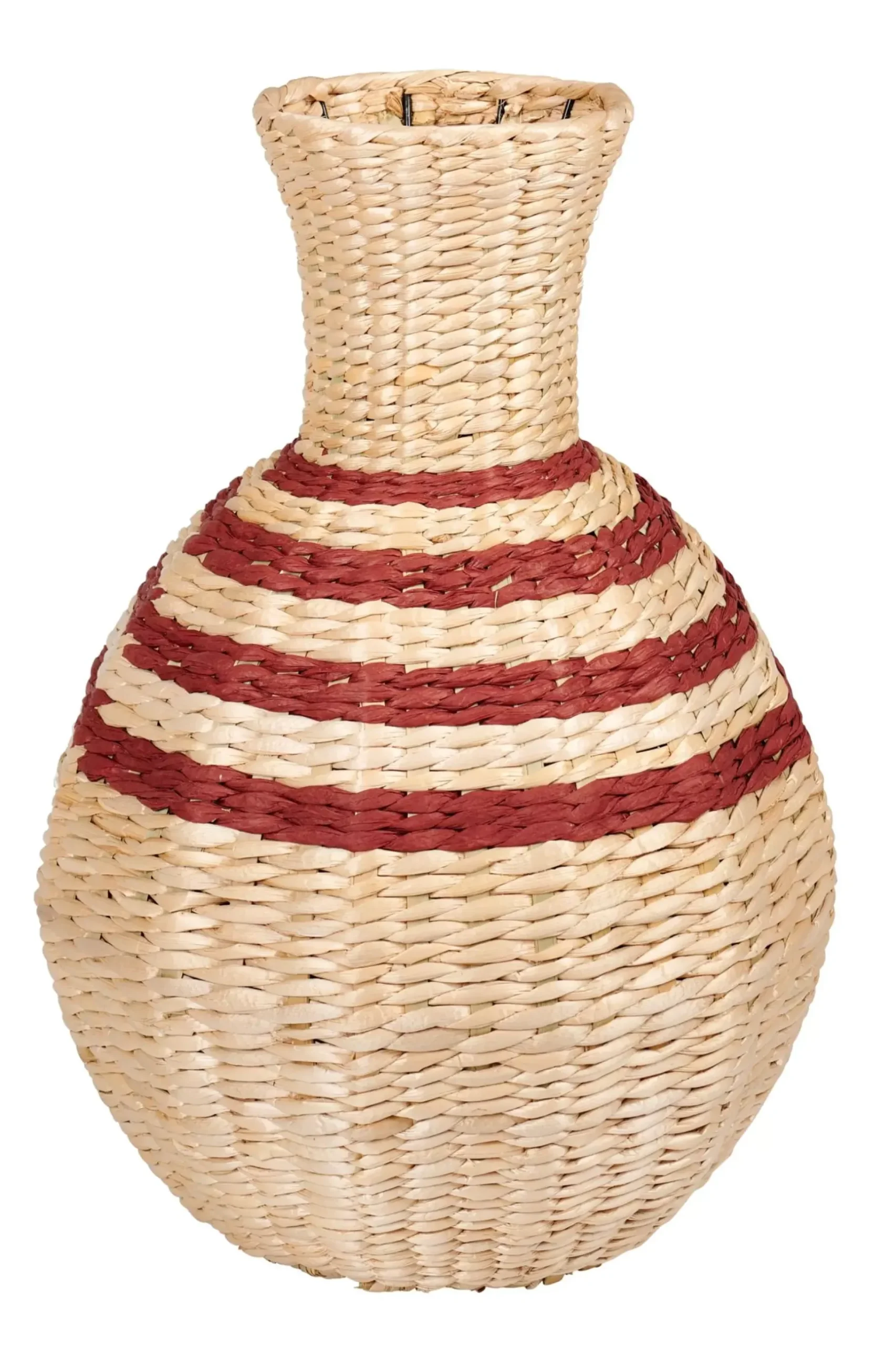 CASA Nepal Florero Marron, Natural, Rojo Oscuro