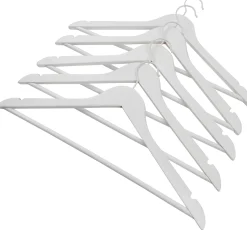 CASA New Wood Perchas Juego De 5 Blanco