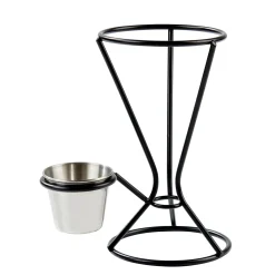 CASA Njam Xl Soporte Recipient Salsa Negro, Plateado