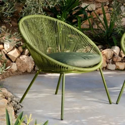 CASA Papayo Silla Lounge Con Cojin Verde