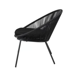 CASA Papayo Silla Lounge Negro