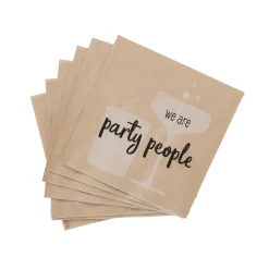 CASA Party People Paquete De 20 Servilletas Beis
