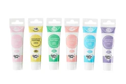 CASA Rainbowdust Paquete 6 Gel Color P/Pasta Azucar Tonos Pastel Varios Colores