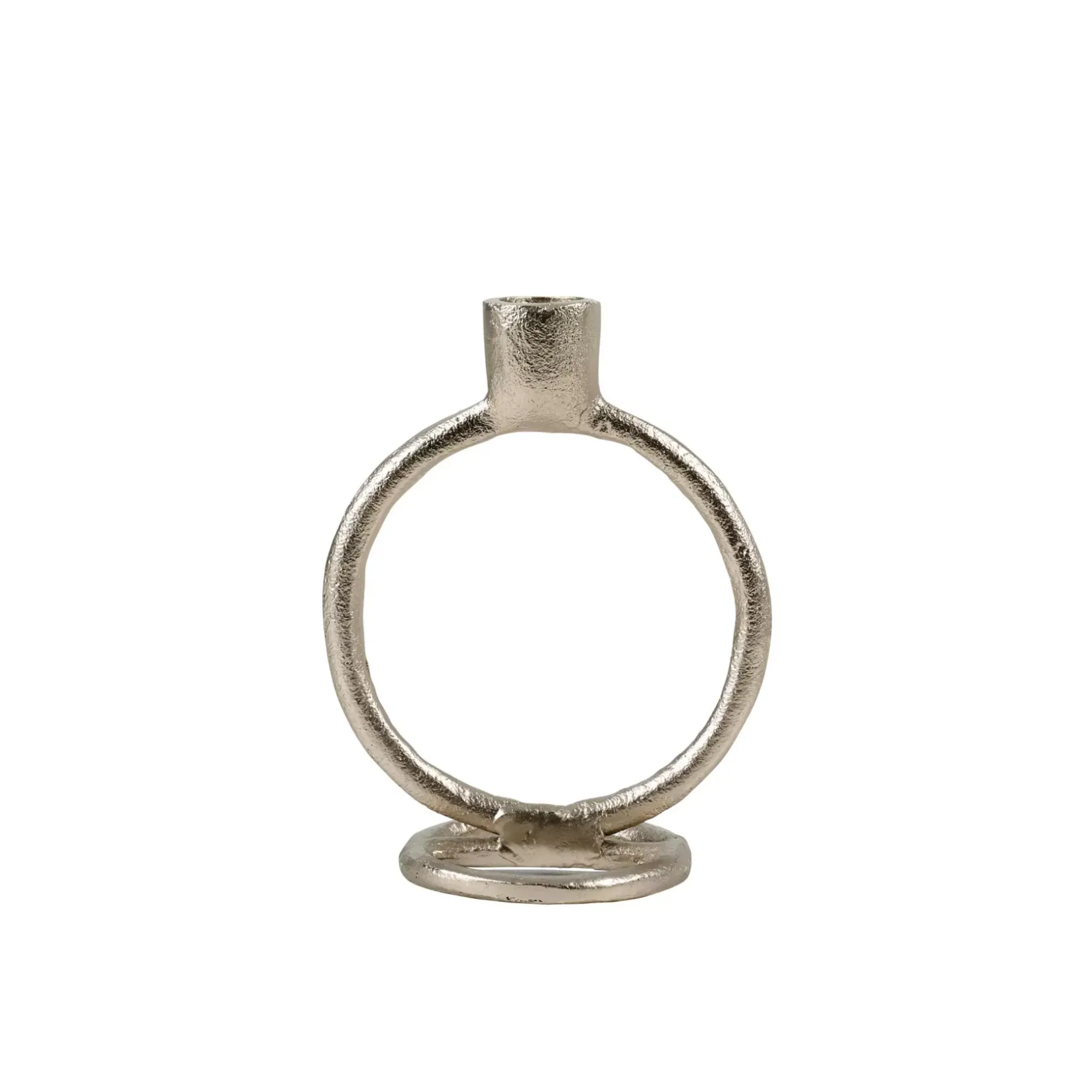 CASA Rings Candelabro Plateado