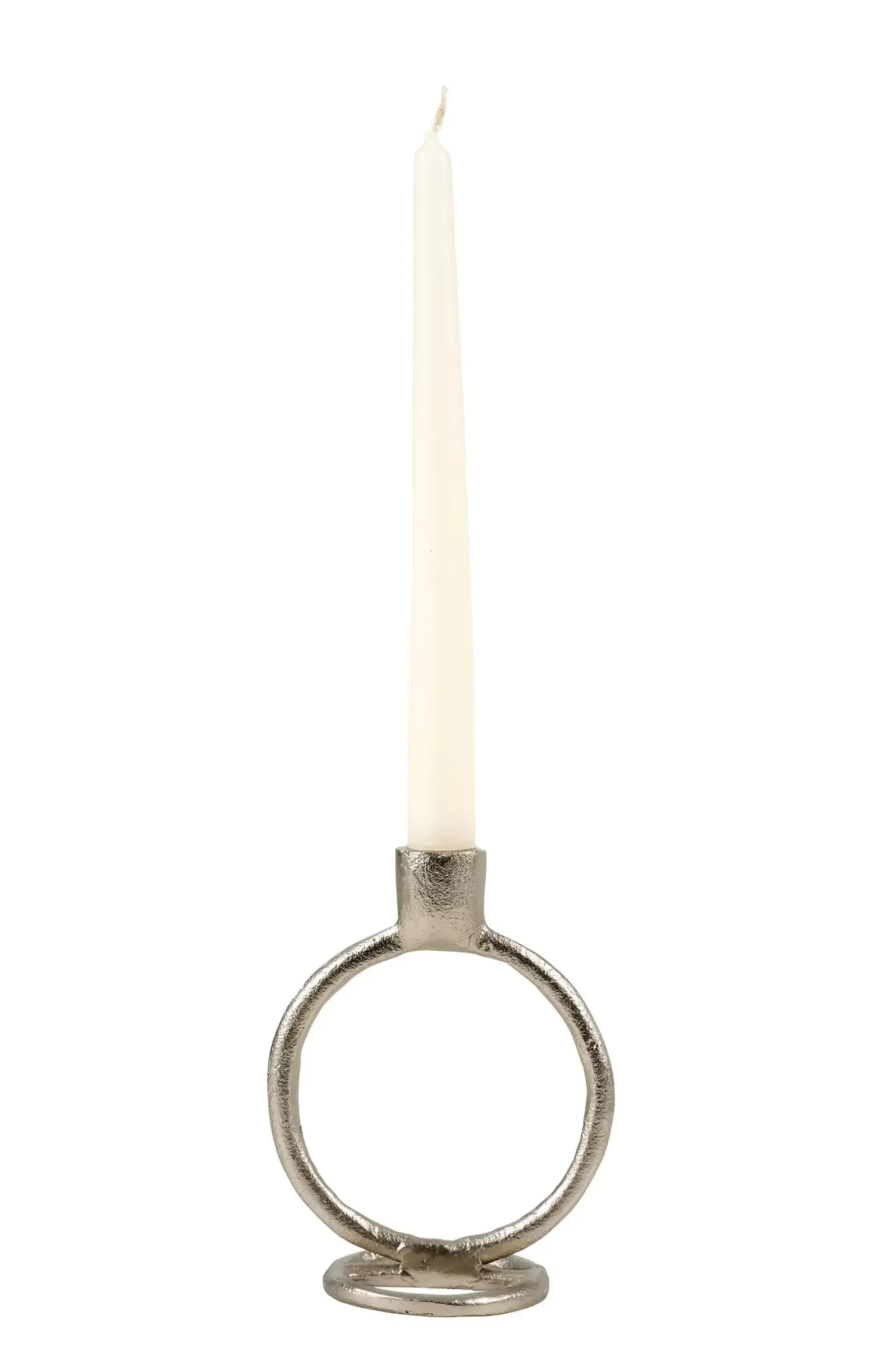 CASA Rings Candelabro Plateado