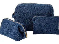 CASA Siera Bolsa De Maquillaje Azul Oscuro